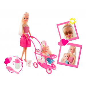 Кукла "Ася" Блондинка в розовом платье на прогулке с семьей 28 см ToysLab Entertainment 35087