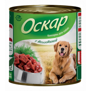 Консервы для собак "Оскар", с телятиной