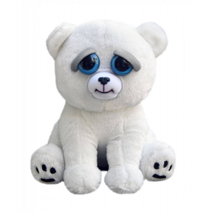 Мягкая игрушка ABtoys Медведь белый Feisty Pets, с карабином 11 см