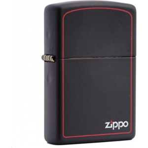Зажигалка Zippo № 218ZB Black Matte, с фирменным логотипом