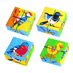 Кубики "Собери картинку птицы", Мякиши