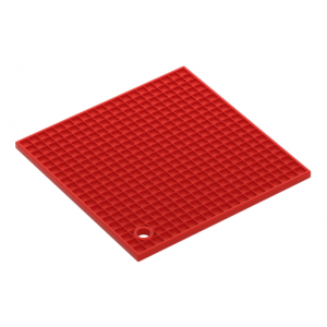 Прихватка-подставка под горячее Nadoba "Dobrava", силиконовая, цвет: красный, 17,5 х 17,5 см 752013