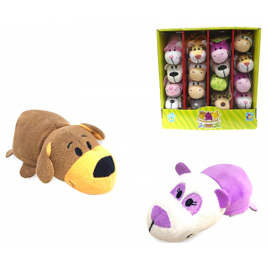 Мягкая игрушка 1Toy Коричневая собака-Фиолетовая панда 12 см