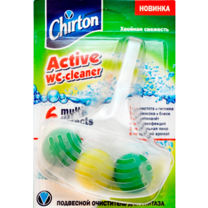 Подвесной очиститель для унитаза Chirton "Хвойная свежесть" шарики