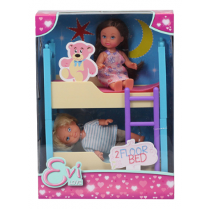 Игровой набор Кукла Еви с братиком и двухъярусной кроваткой, 12 см Simba 5733847029