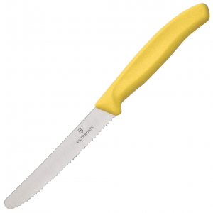 Нож для томатов и сосисок Victorinox "SwissClassic", цвет: желтый, длина лезвия 11 см 6.7836.L118