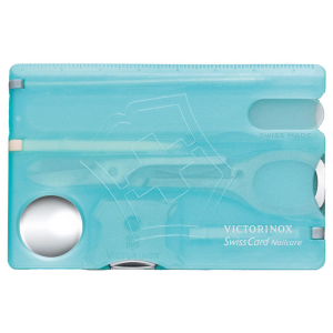 Мультитул Victorinox SwissCard Nailcare 0.7240.T21 82 мм голубой, 13 функций
