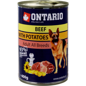 Консервы для собак "Ontario", с говядиной и картофелем