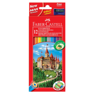 Карандаши цветные FABER-CASTELL ECO Замок 12 цветов 120112