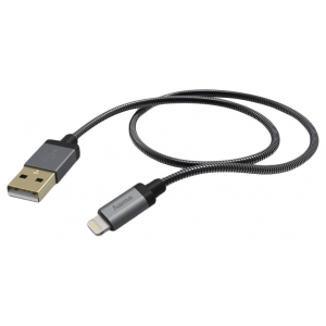 Кабель Hama Metal Lightning (m) USB A (m), 1,5 м, 00173626