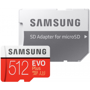 Карта памяти Samsung microSDXC 512GB EVO Plus v2 microSDXC Class 10 UHS-I U3 MB-MC512GA/RU