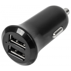 Универсальное автомобильное зарядное устройство, адаптер 2хUSB, 2.1A (Wiiix UCC-2-11) (черный)