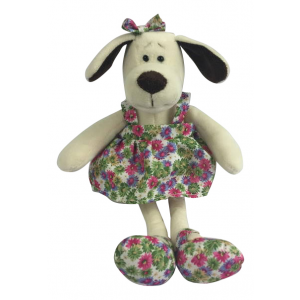 Собака в платье с цветами мягкая игрушка TEDDY YSL18787 16 см