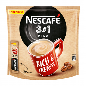 Напиток кофейный растворимый NESCAFE 3в1 мягкий