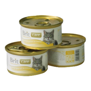 Консервы для кошек "Brit Care" с курицей и сыром