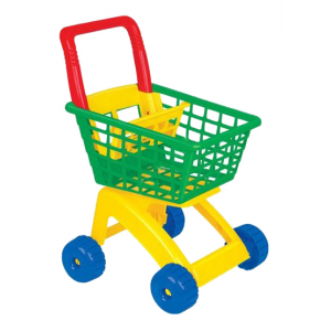 Тележка игрушечная Полесье для маркета зеленый, желтый, синий