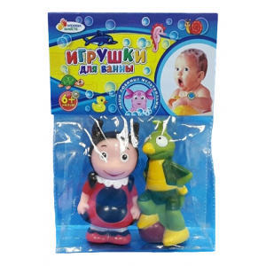 Резиновые игрушки для ванны "Лунтик" Мила и Кузя Играем Вместе