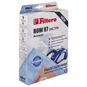 Пылесборники FILTERO ROW 07 Экстра, пятислойные, 4 шт., для пылесосов ROWENTA
