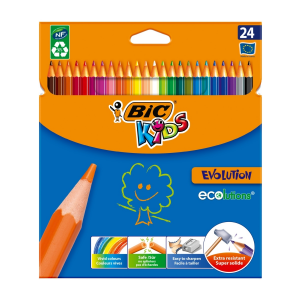 Карандаши цветные BIC Kids ECOlutions Evolution 24 цвета