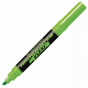 Текстовыделитель centropen flexi зеленый, 1-5 мм, гибкий пишущий узел