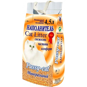 Наполнитель для кошачьего туалета Pussy-Cat Минеральный