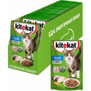 Влажный корм для кошек Kitekat с рыбой в соусе