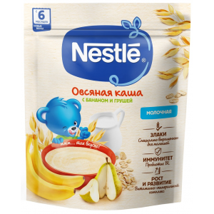 Каша Nestle Молочная овсяная Груша-Банан с 6 месяцев 200г