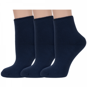 Женские махровые носки ХОХ темно-синие