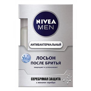 Лосьон NIVEA "После бритья. Серебряная защита", антибактериальный