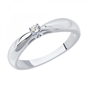 Помолвочное кольцо SOKOLOV из белого золота с бриллиантами