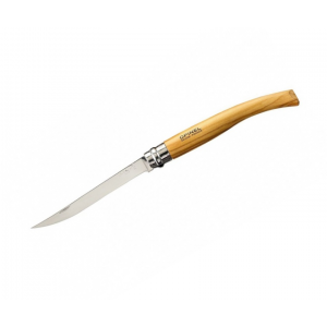 Нож складной Opinel Slim №12, филейный, 12 см, нерж. сталь, рукоять олива