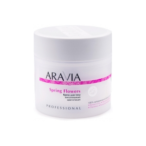 Aravia Professional Organic Spring Flowers - Крем для тела питательный цветочный, 300 мл