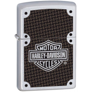 Зажигалка Zippo Harley-Davidson Carbon Fiber № 24025 Satin Chrome
