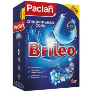 Специальная соль для посудомоечных машин "Paclan Brileo"
