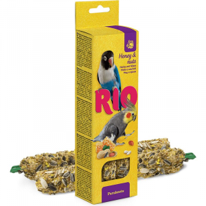 Лакомство для птиц Rio Палочки с медом и орехами для средних попугаев