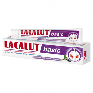 Lacalut Зубная паста basic черная смородина-имбирь, 75 мл (Lacalut, )