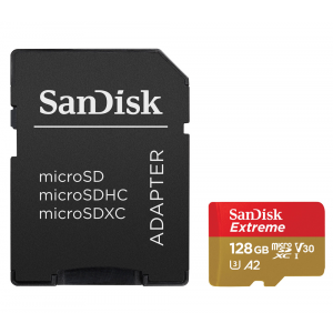Карта памяти Sandisk Extreme microSDXC 128GB 160MB/s A2 C10 V30 UHS-I U3 (SDSQXA1-128G-GN6AA)