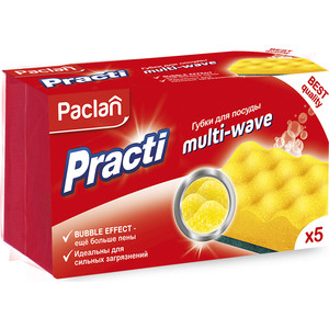 Губка Paclan PractI Multi-Wave для посуды