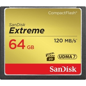 Карта Памяти Sandisk 64GB Extreme CF 120MB/s 800x (SDCFXSB-064G-G46)