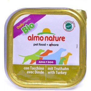 Консервы Almo Nature Daily Menu Bio Adult Dog with Turkey паштет с индейкой для собак