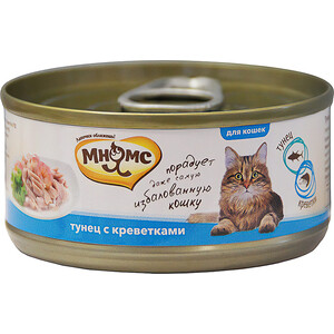 Консервы для кошек Мнямс "Тунец с креветками в нежном желе"