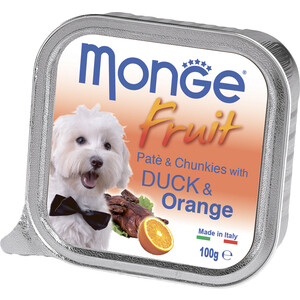Консервы для собак Monge "Fruit", утка с апельсином
