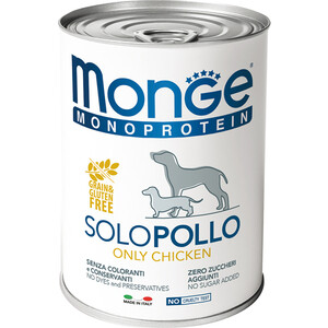 Консервы Monge Dog Monoproteico Solo Pate Chicken паштет из курицы для собак