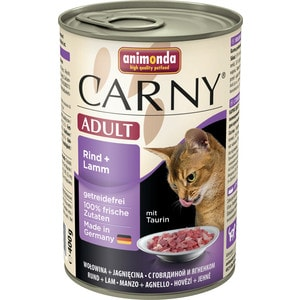 Корм консервированный для кошек Animonda Carny Adult с говядиной и ягненком 0.4 кг 83721