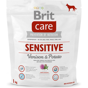 Сухой корм Brit Care Sensitive Venison&Potato с олениной и картофелем для собак с чувствительным пищеварением