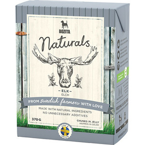 Консервы BOZITA Naturals Elk кусочки в желе с мясом лося для собак