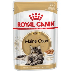 Паучи Royal Canin Maine Coon Adult кусочки в соусе для кошек породы мейн-кун 85г (542001)