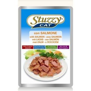 Паучи Stuzzy Cat Skin Care&Heart Support with Salmon кусочки в соусе с лососем забота о коже и сердце для кошек