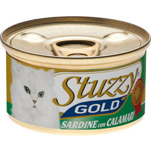 Stuzzy Gold консервы для кошек кусочки сардин с кальмарами в собственном соку