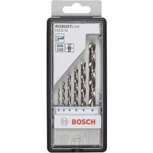 Сверл по металлу Bosch 2.0-8.0мм 6шт HSS-G Robust Line (2.607.010.529)